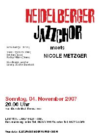 Plakat Konzert am 4.11.2007